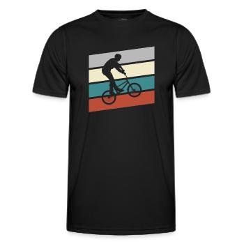 BMX Retro - Männer Funktions-T-Shirt - Schwarz - Vorne - AI Model Male 178 dark (178cm)