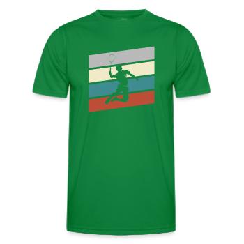 Badminton Rétro - T-shirt sport Homme - vert - Devant - AI Model Male 178 dark (178cm)