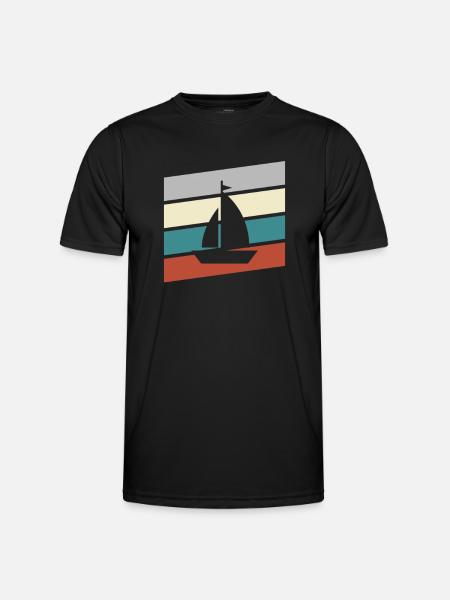 Sailing Retro - Men's Functional T-Shirt - black