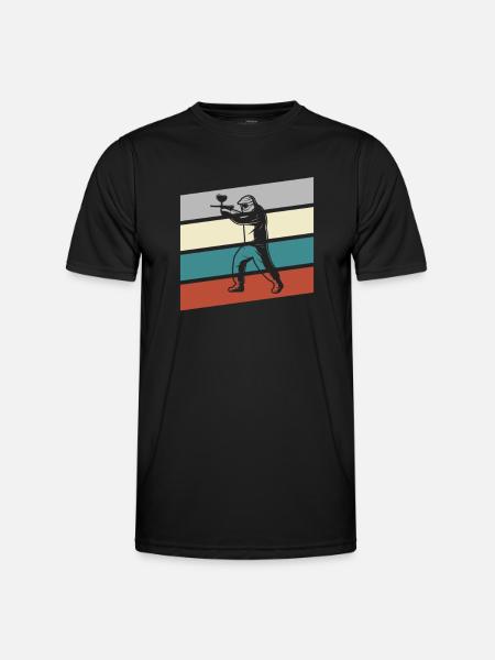 Paintball Retro - Men's Functional T-Shirt - black