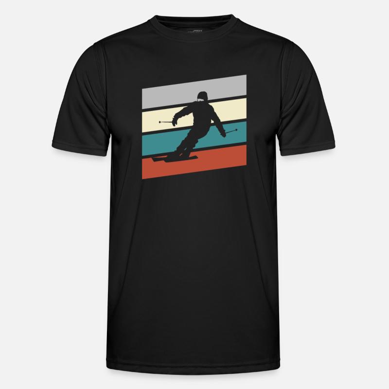 Ski Retro - Men's Functional T-Shirt - black