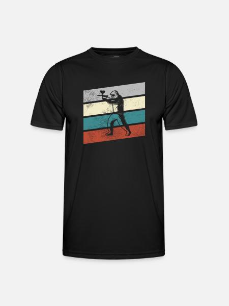 Paintball Retro - Men's Functional T-Shirt - black