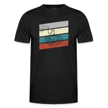 Gaming Retro - Men's Functional T-Shirt - black - Front - AI Model Male 178 dark (178cm)