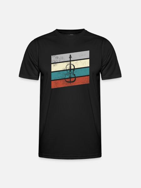 Violon Rétro - T-shirt sport Homme - noir