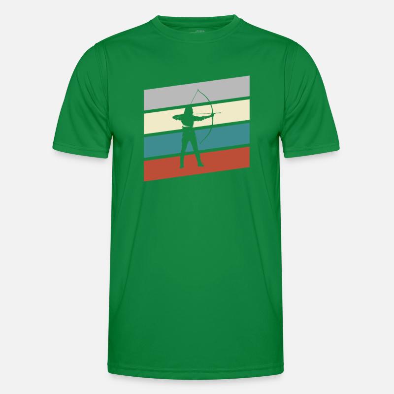Bogenschießen Retro Männer Funktions-T-Shirt