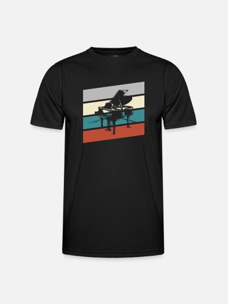 Piano Rétro - T-shirt sport Homme - noir