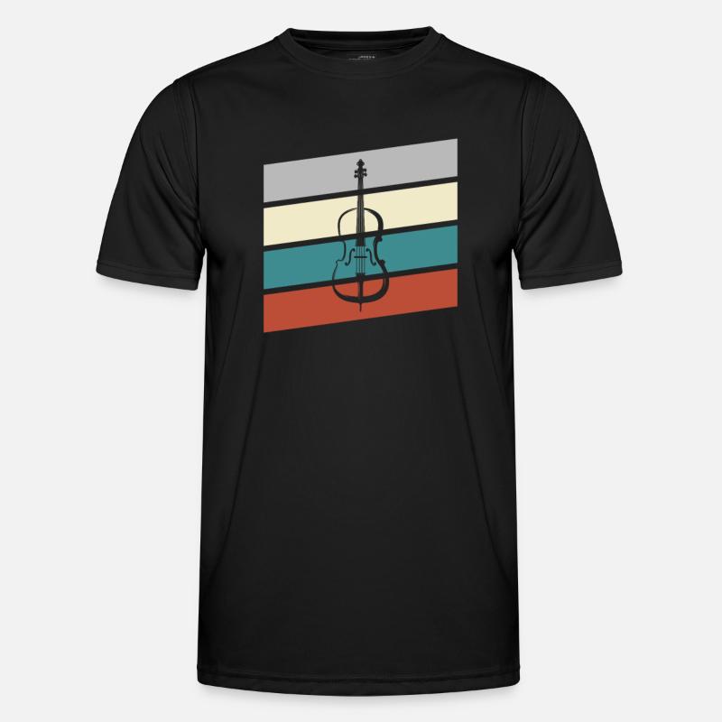 Violin Retro - Men's Functional T-Shirt - black