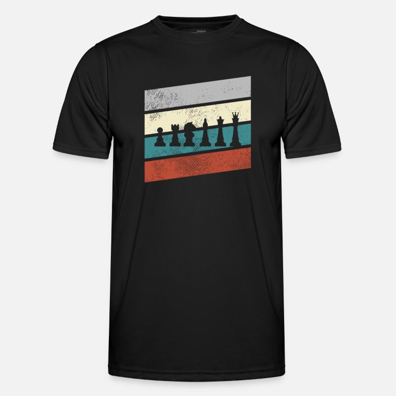 Chess Retro - Men's Functional T-Shirt - black