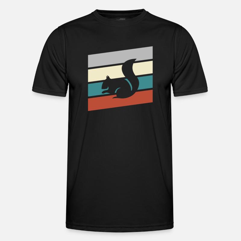 Squirrel Retro - Men's Functional T-Shirt - black