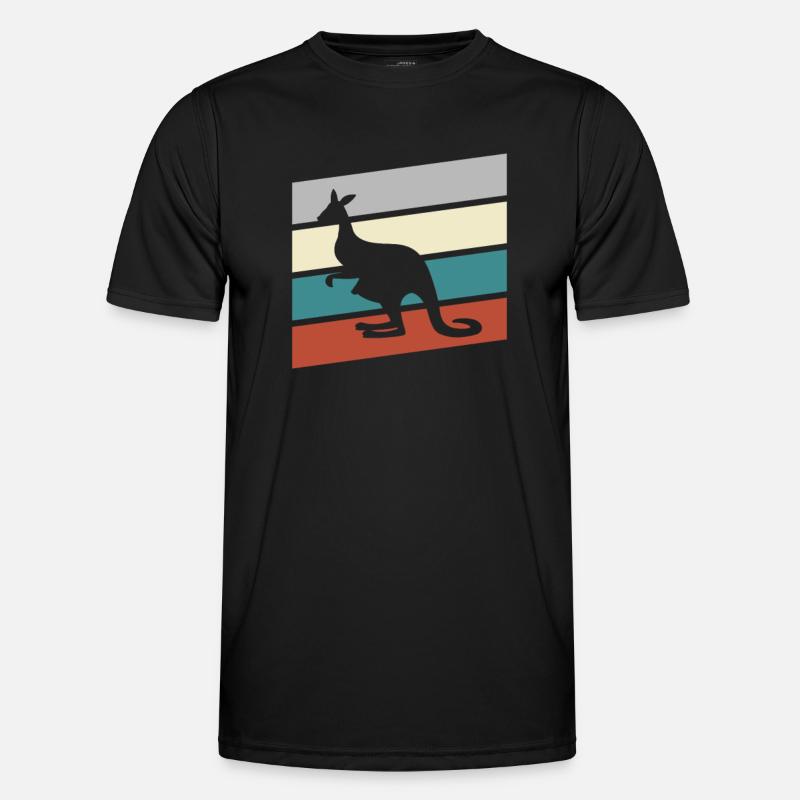 Kangaroo Retro - Men's Functional T-Shirt - black