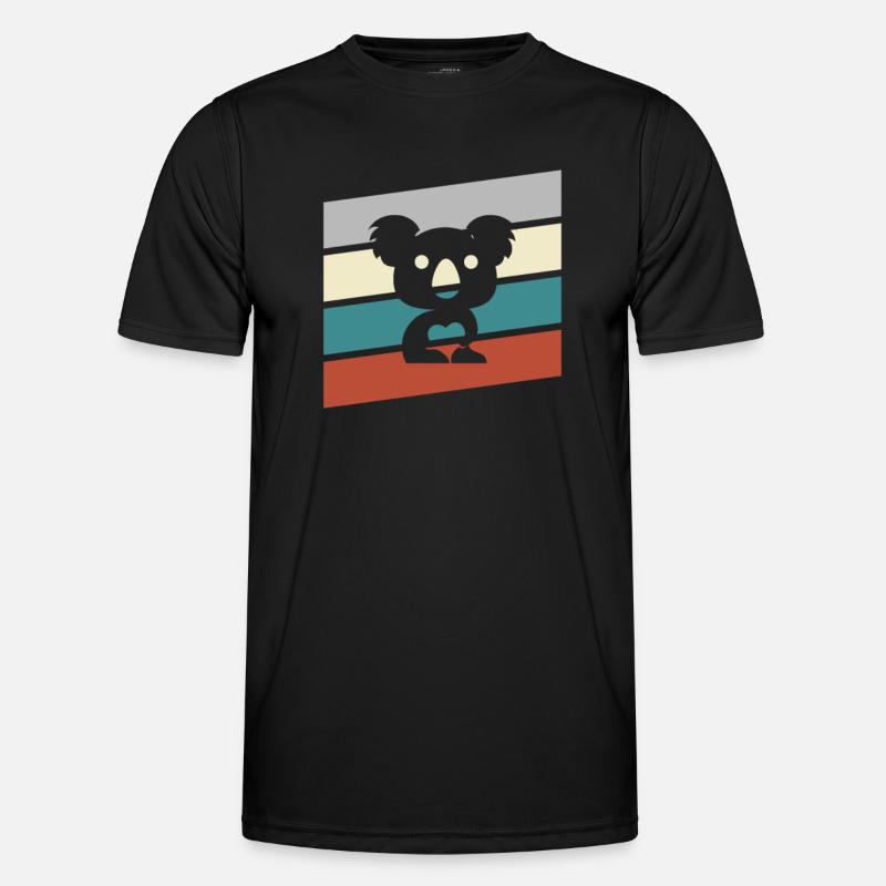 Koala Retro - Men's Functional T-Shirt - black
