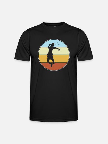Tennis Rétro - T-shirt sport Homme - noir