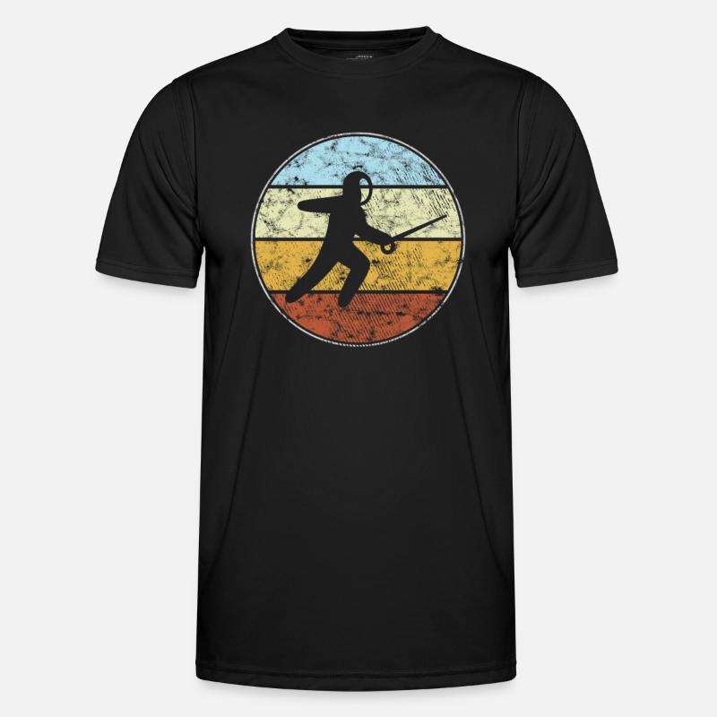 Fechten Retro Männer Funktions-T-Shirt