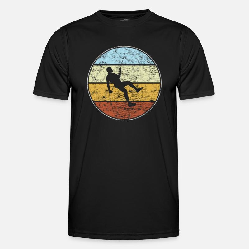 Climbing Retro - Men's Functional T-Shirt - black