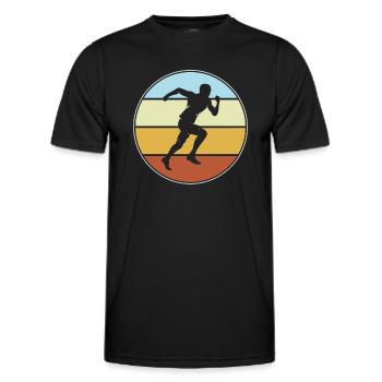 Jogging Rétro - T-shirt sport Homme - noir - Devant - AI Model Male 178 dark (178cm)