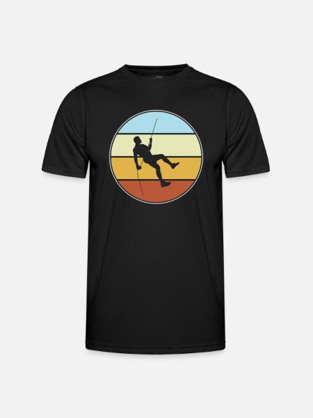 Climbing Retro - Men's Functional T-Shirt - black