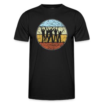 Dancing Retro - Men's Functional T-Shirt - black - Front - AI Model Male 178 dark (178cm)