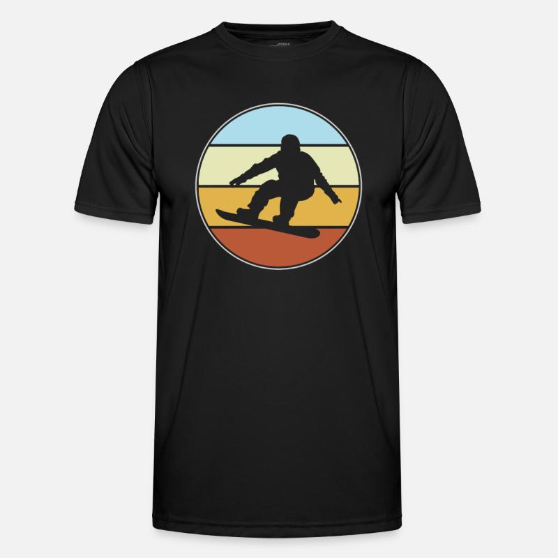 Snowboarding Retro Männer Funktions-T-Shirt