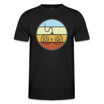 Gaming Retro - Men's Functional T-Shirt - black - Front - AI Model Male 178 dark (178cm)