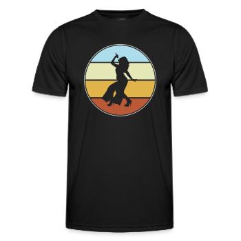 Singing Retro - Men's Functional T-Shirt - black - Front - AI Model Male 178 dark (178cm)