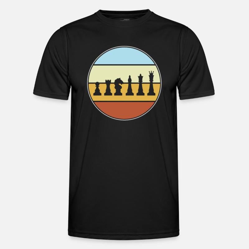 Chess Retro - Men's Functional T-Shirt - black