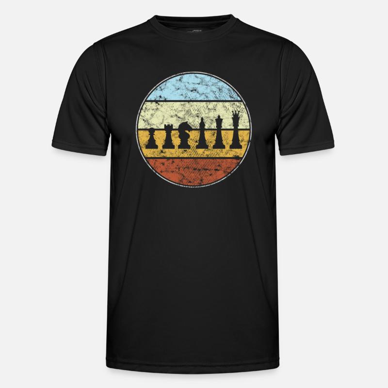 Chess Retro - Men's Functional T-Shirt - black