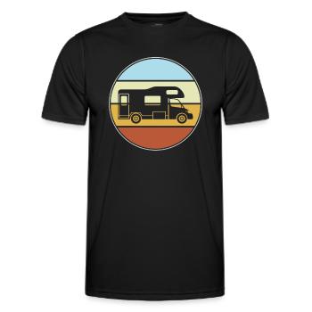 Motorhome Retro - Men's Functional T-Shirt - black - Front - AI Model Male 178 dark (178cm)