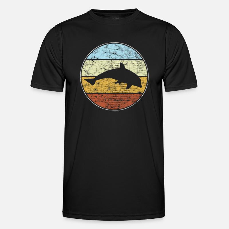 Dolphin Retro - Men's Functional T-Shirt - black