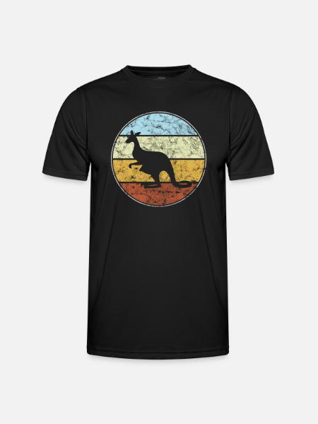Kangourou Rétro - T-shirt sport Homme - noir