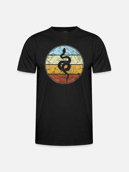 Serpent Rétro - T-shirt sport Homme - noir