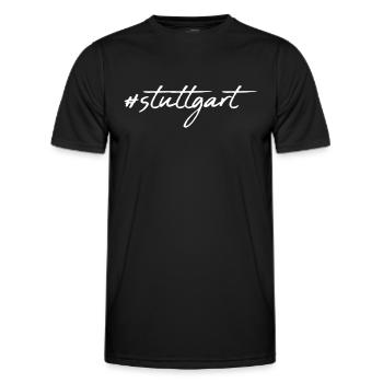 Stuttgart - Männer Funktions-T-Shirt - Schwarz - Vorne - AI Model Male 178 dark (178cm)