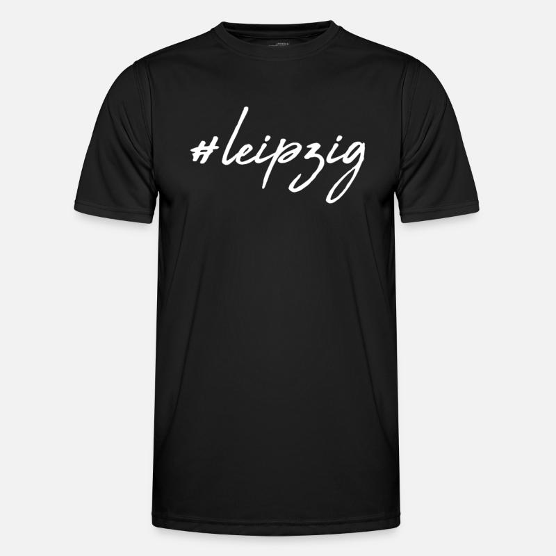 Leipzig - Männer Funktions-T-Shirt - Schwarz