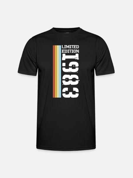 Limited Edition Retro 1983 - Männer Funktions-T-Shirt - Schwarz