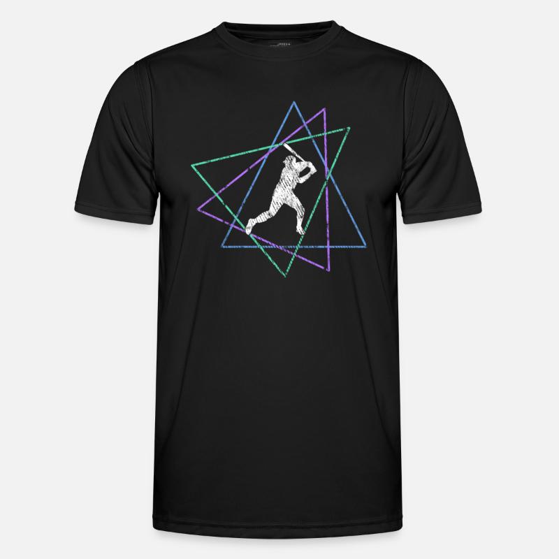 Baseball - Männer Funktions-T-Shirt - Schwarz