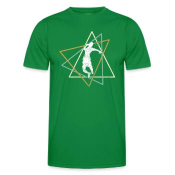 Badminton - Men's Functional T-Shirt - kelly green - Front - AI Model Male 178 dark (178cm)