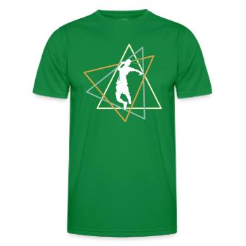 Badminton - Men's Functional T-Shirt - kelly green - Front - AI Model Male 178 dark (178cm)