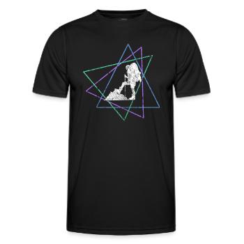 Alpinisme - T-shirt sport Homme - noir - Devant - AI Model Male 178 dark (178cm)