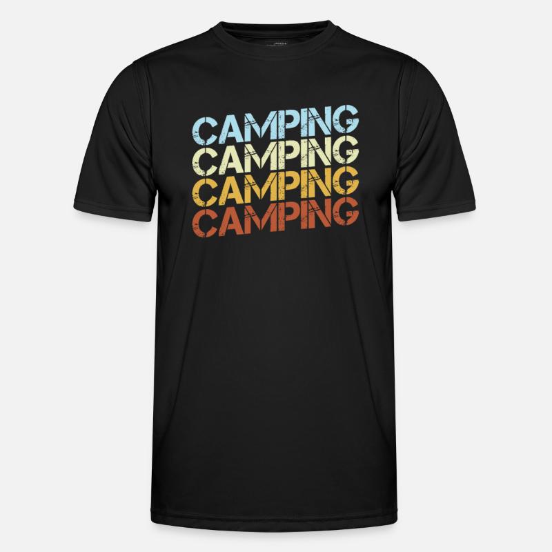 Camping Retro - Men's Functional T-Shirt - black