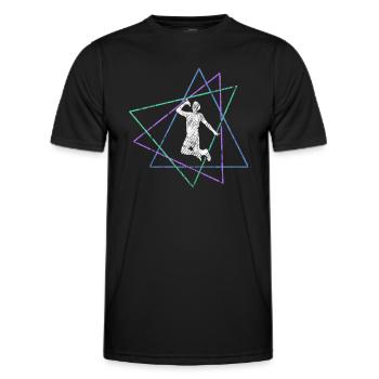 Sing - Men's Functional T-Shirt - black - Front - AI Model Male 178 dark (178cm)