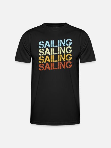 Sailing Retro - Men's Functional T-Shirt - black