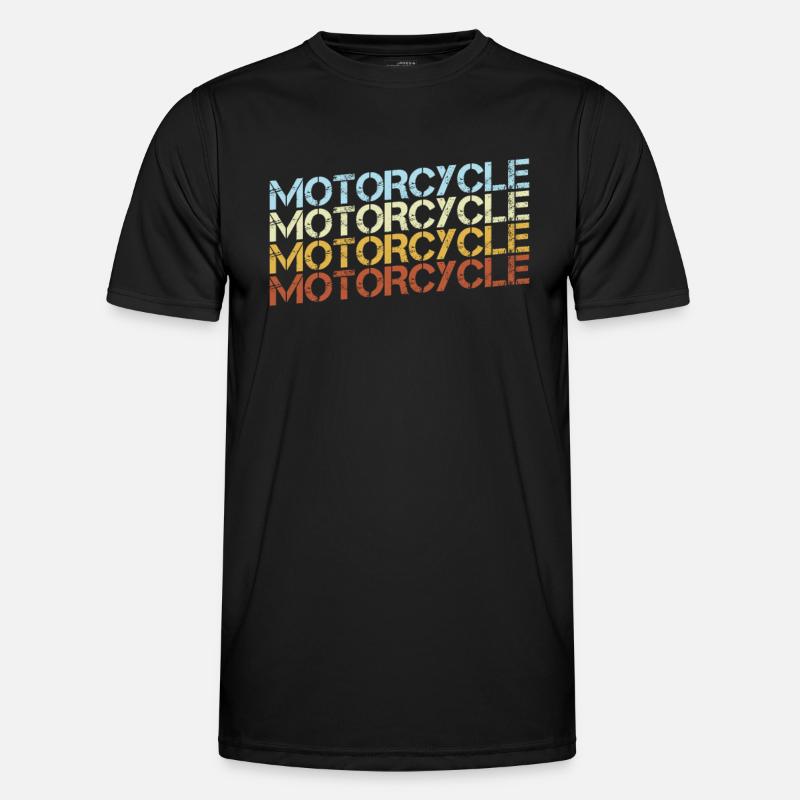 Motorcycle Retro - Men's Functional T-Shirt - black