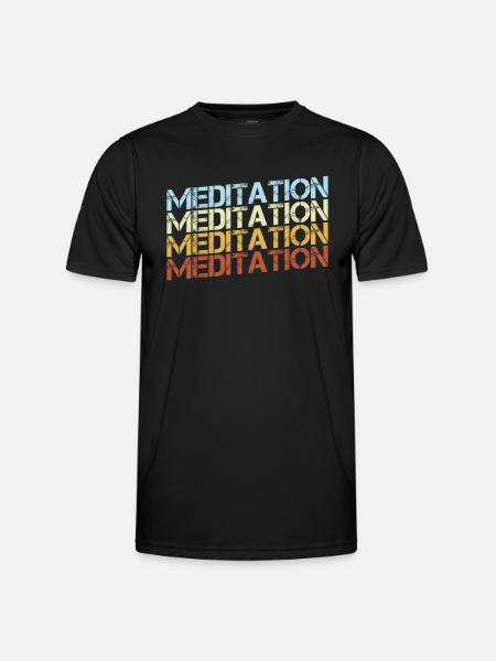Meditation Retro - Men's Functional T-Shirt - black