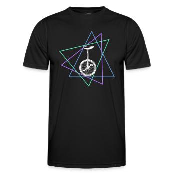 Einrad - Männer Funktions-T-Shirt - Schwarz - Vorne - AI Model Male 178 dark (178cm)