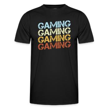 Gaming Retro - Men's Functional T-Shirt - black - Front - AI Model Male 178 dark (178cm)