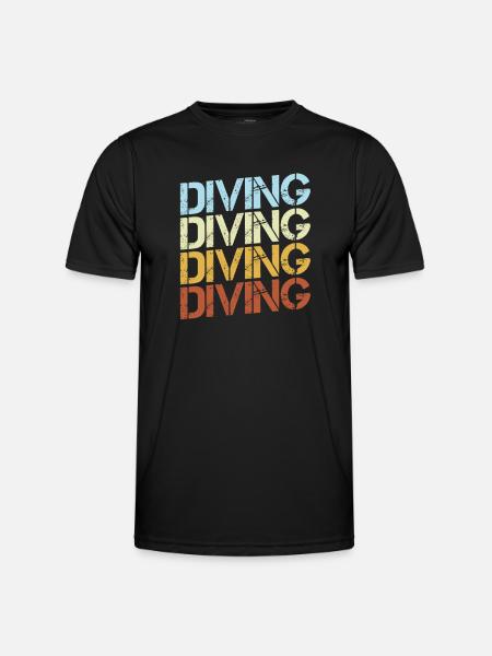 Diving Retro - Men's Functional T-Shirt - black