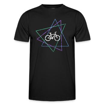Bicyclette - T-shirt sport Homme - noir - Devant - AI Model Male 178 dark (178cm)