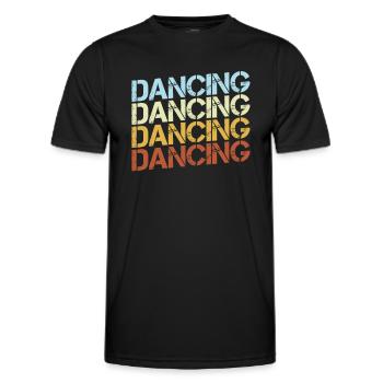 Dancing Retro - Men's Functional T-Shirt - black - Front - AI Model Male 178 dark (178cm)