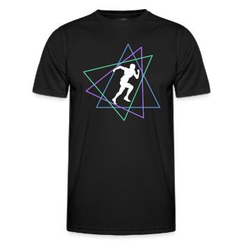Faire du jogging - T-shirt sport Homme - noir - Devant - AI Model Male 178 dark (178cm)