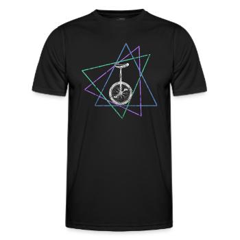 Einrad - Männer Funktions-T-Shirt - Schwarz - Vorne - AI Model Male 178 dark (178cm)