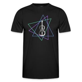 Geige - Männer Funktions-T-Shirt - Schwarz - Vorne - AI Model Male 178 dark (178cm)